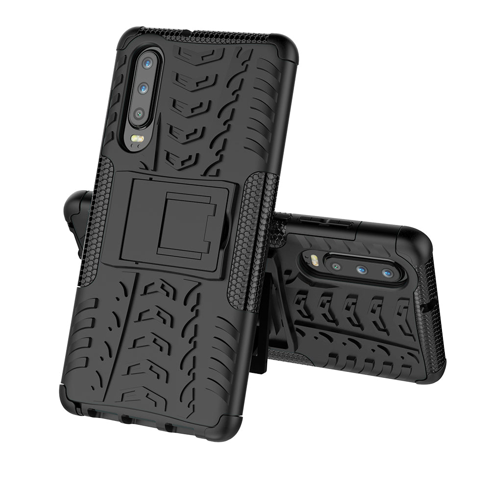 Anti-slip PC + TPU Hybrid Case with Kickstand for Huawei P30
