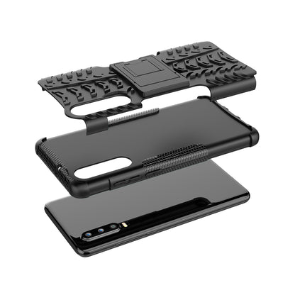 Anti-slip PC + TPU Hybrid Case with Kickstand for Huawei P30