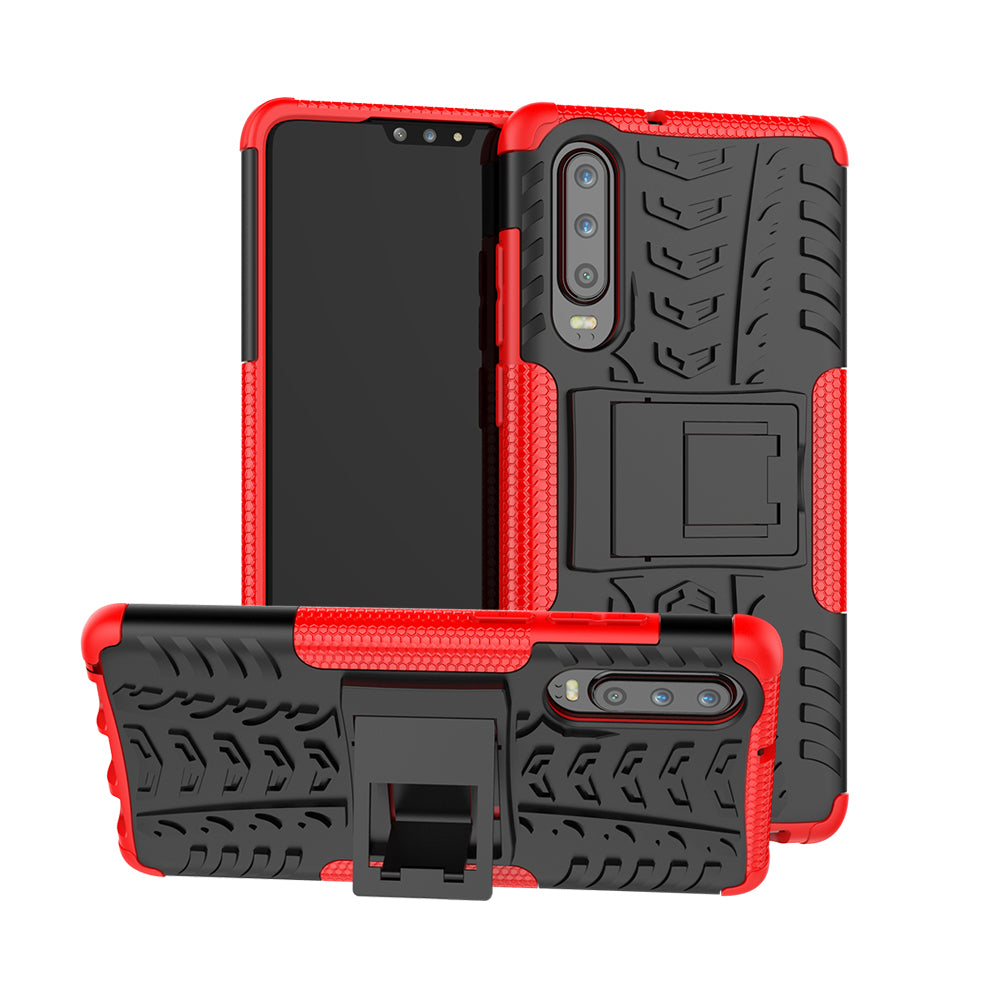 Anti-slip PC + TPU Hybrid Case with Kickstand for Huawei P30