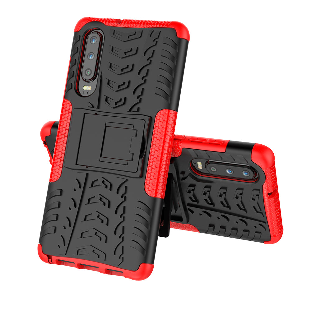 Anti-slip PC + TPU Hybrid Case with Kickstand for Huawei P30