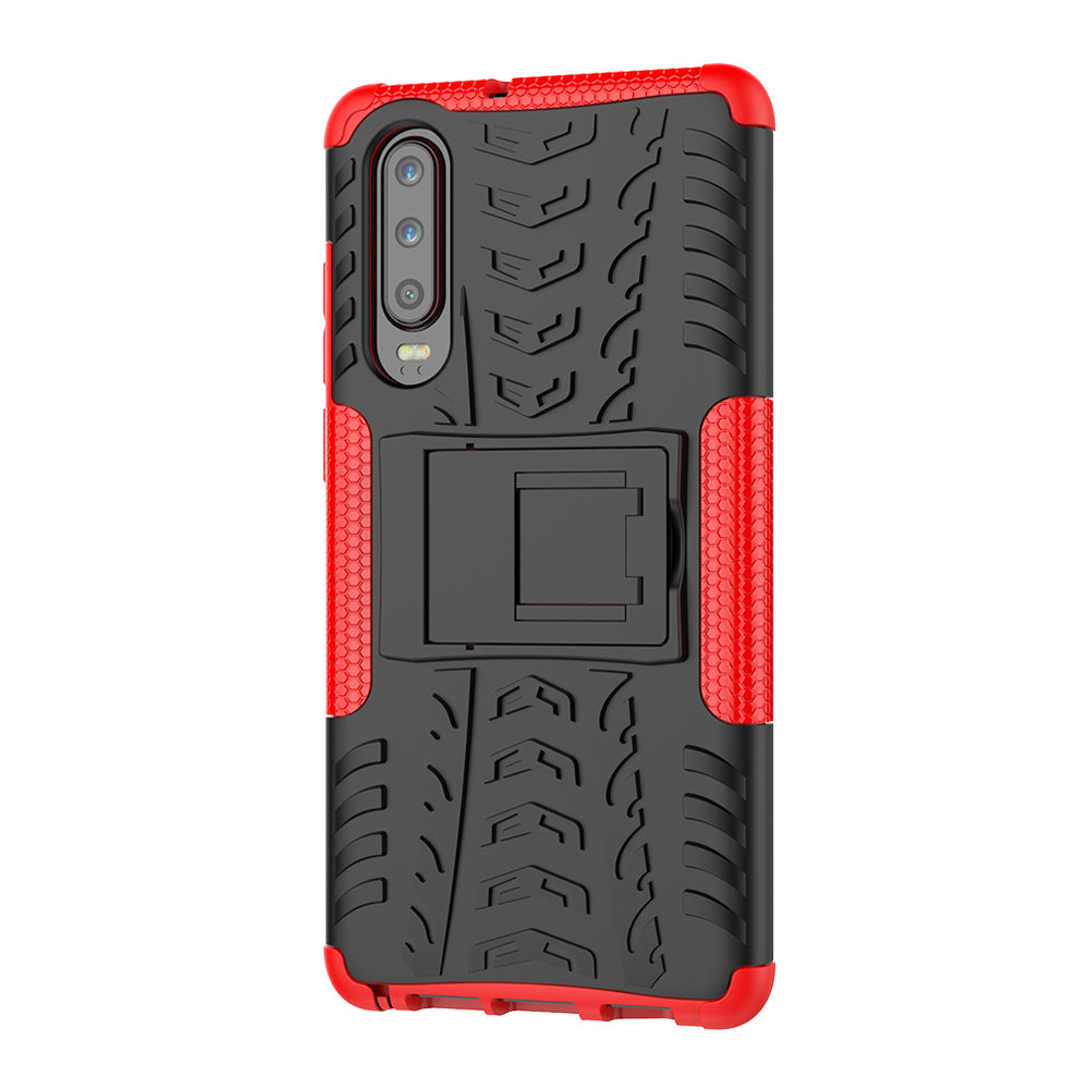 Anti-slip PC + TPU Hybrid Case with Kickstand for Huawei P30