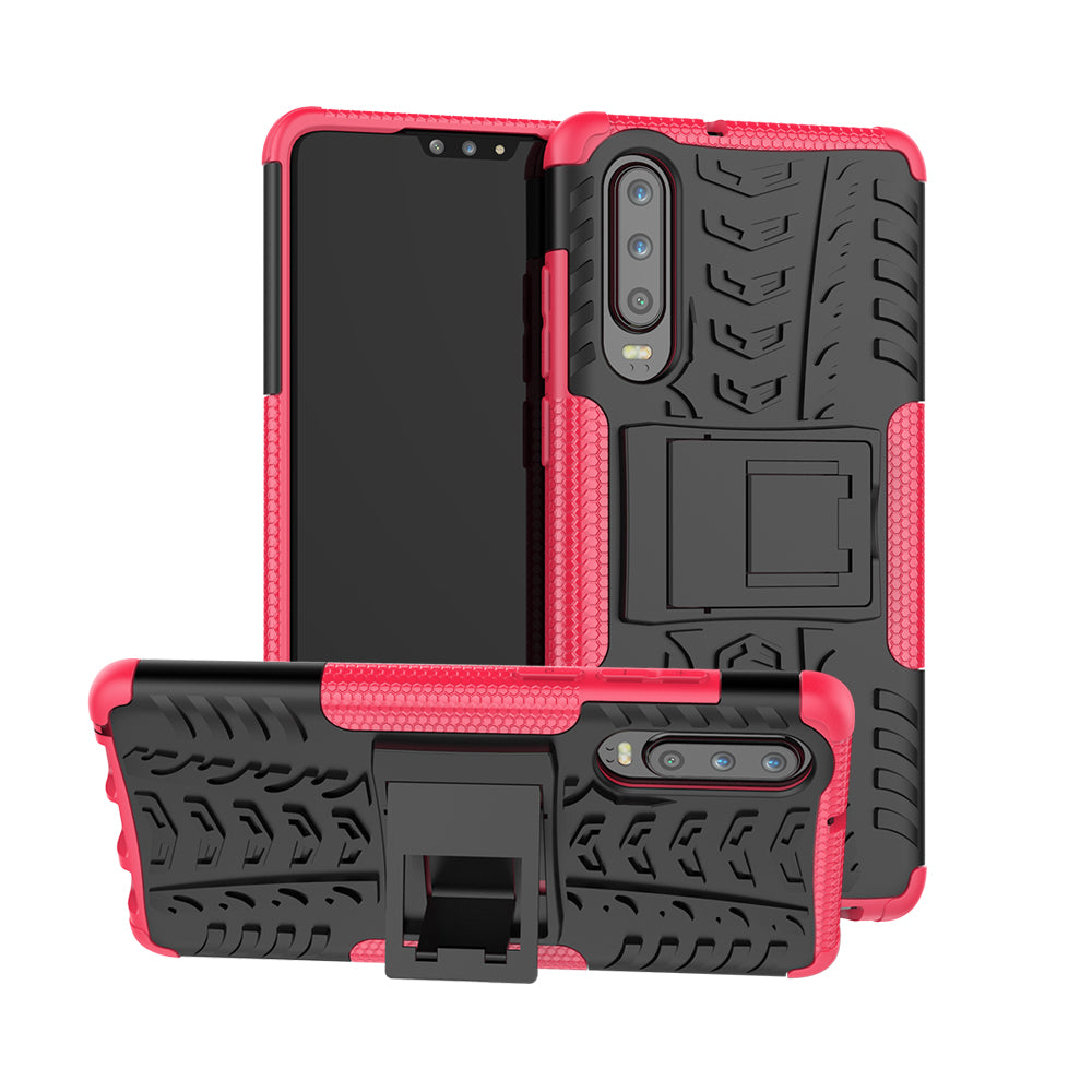 Anti-slip PC + TPU Hybrid Case with Kickstand for Huawei P30