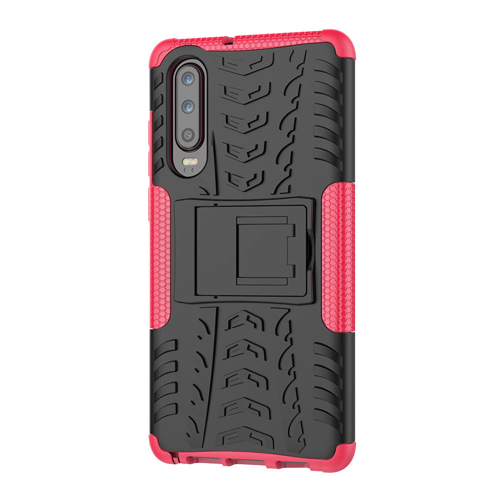 Anti-slip PC + TPU Hybrid Case with Kickstand for Huawei P30