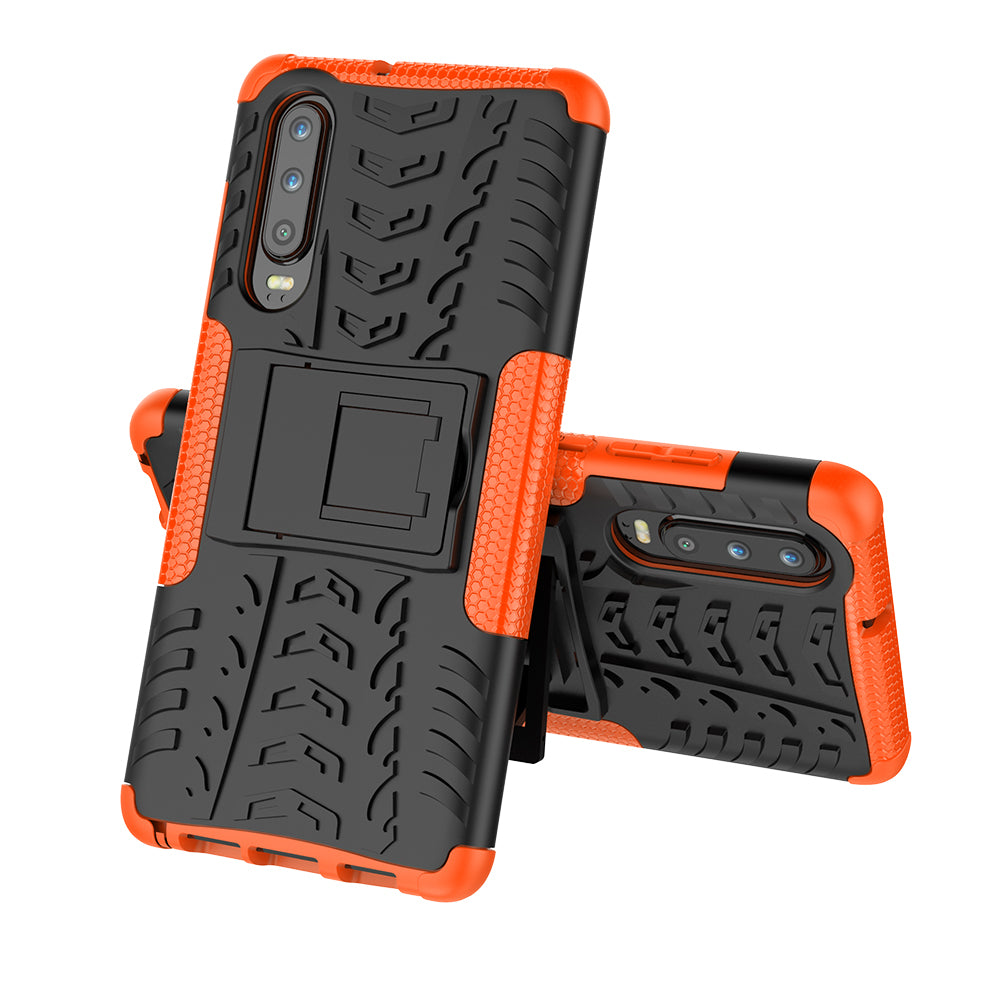 Anti-slip PC + TPU Hybrid Case with Kickstand for Huawei P30