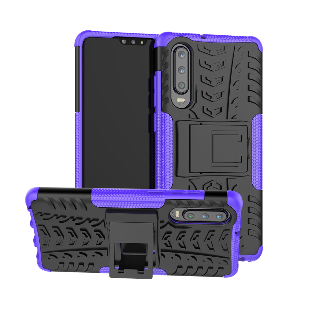 Anti-slip PC + TPU Hybrid Case with Kickstand for Huawei P30