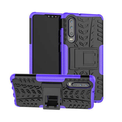 Anti-slip PC + TPU Hybrid Case with Kickstand for Huawei P30