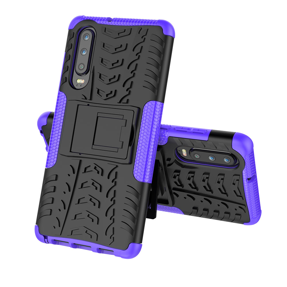 Anti-slip PC + TPU Hybrid Case with Kickstand for Huawei P30