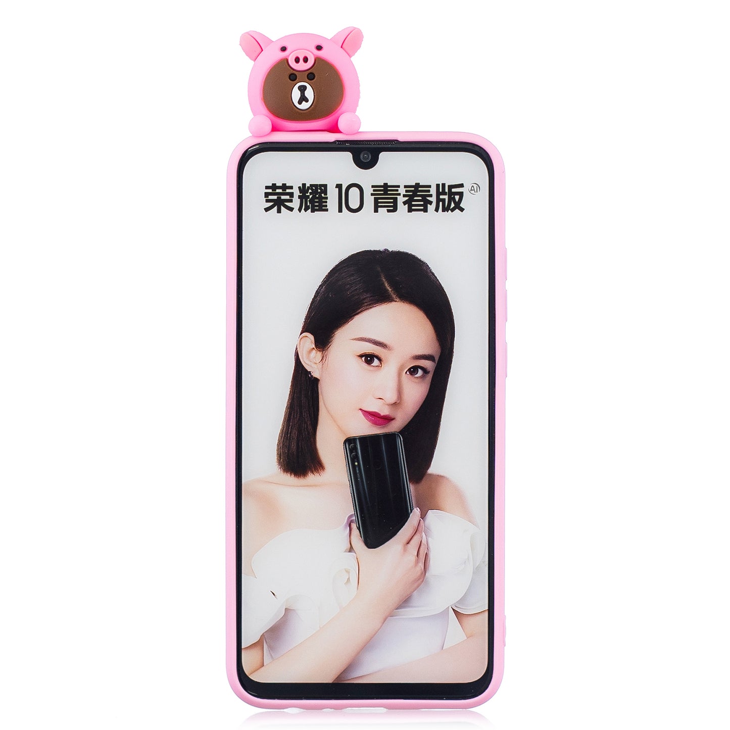 [3D Cute Doll] [Pattern Printing] TPU Gel Case for Huawei Honor 10 Lite / P Smart (2019)