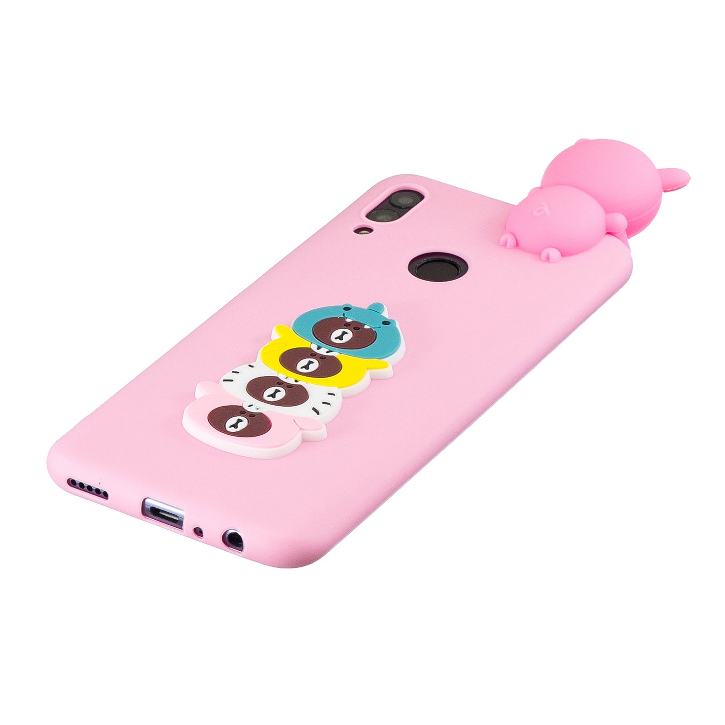 [3D Cute Doll] [Pattern Printing] TPU Gel Case for Huawei Honor 10 Lite / P Smart (2019)