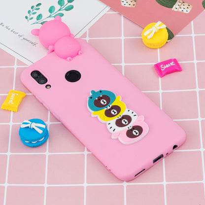 [3D Cute Doll] [Pattern Printing] TPU Gel Case for Huawei Honor 10 Lite / P Smart (2019)