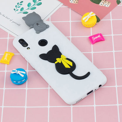 [3D Cute Doll] [Pattern Printing] TPU Gel Case for Huawei Honor 10 Lite / P Smart (2019)