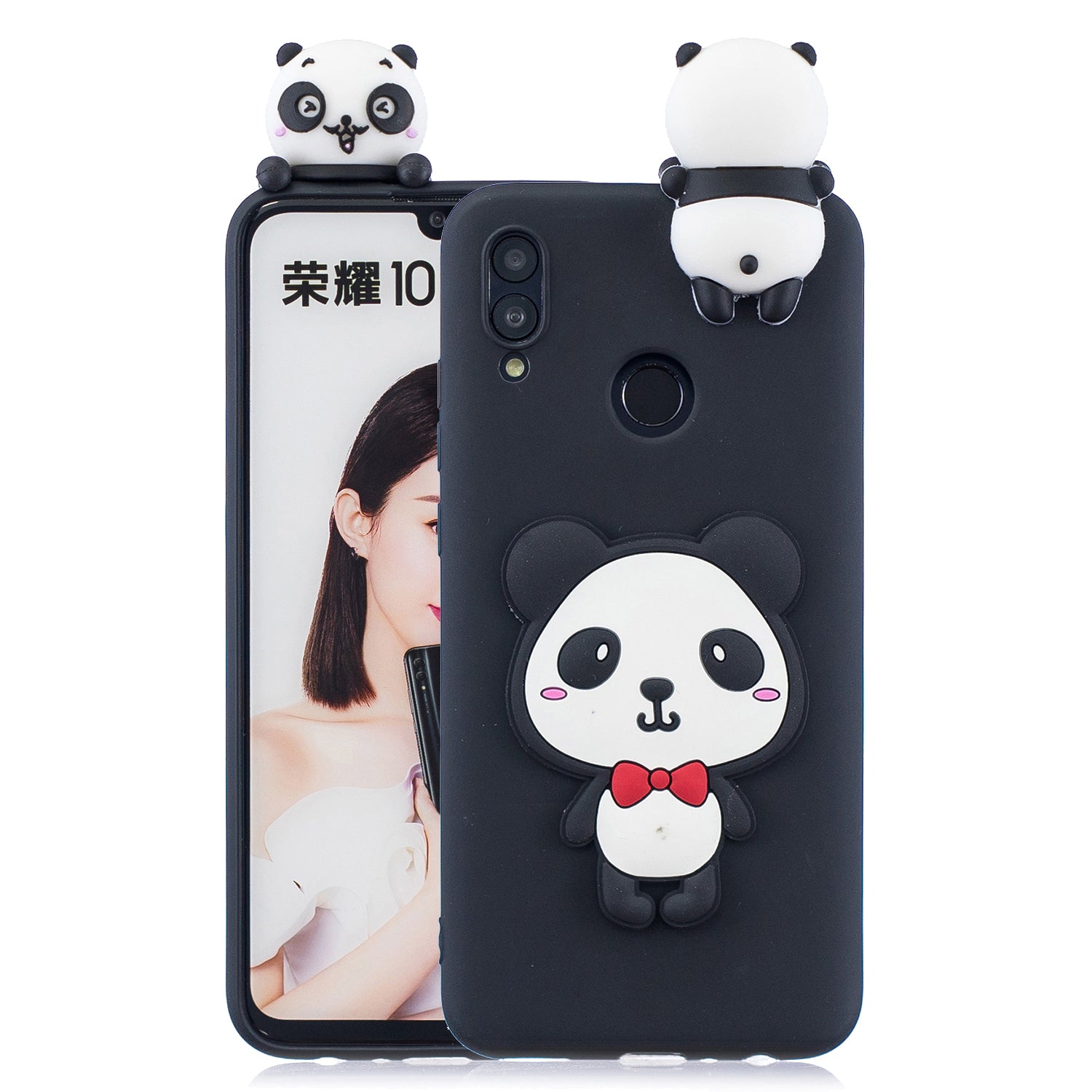 [3D Cute Doll] [Pattern Printing] TPU Gel Case for Huawei Honor 10 Lite / P Smart (2019)
