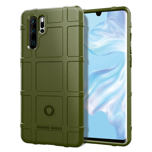 For Huawei P30 Pro Rugged Square Grid Texture TPU Protection Case