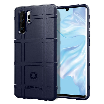 For Huawei P30 Pro Rugged Square Grid Texture TPU Protection Case