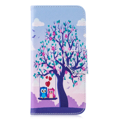 For Huawei P30 Lite Pattern Printing Leather Stand Wallet Case