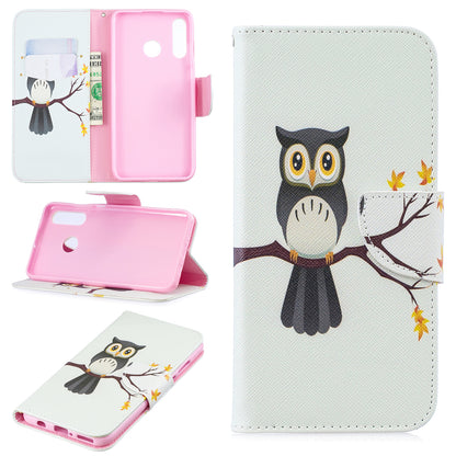 For Huawei P30 Lite Pattern Printing Leather Stand Wallet Case