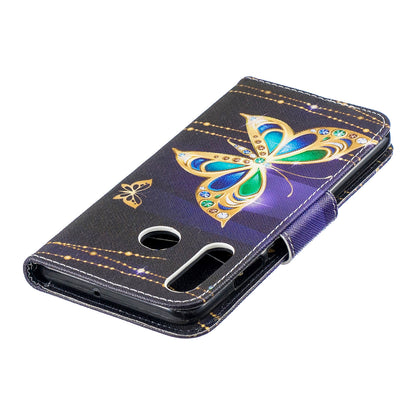 For Huawei P30 Lite Pattern Printing Leather Stand Wallet Case