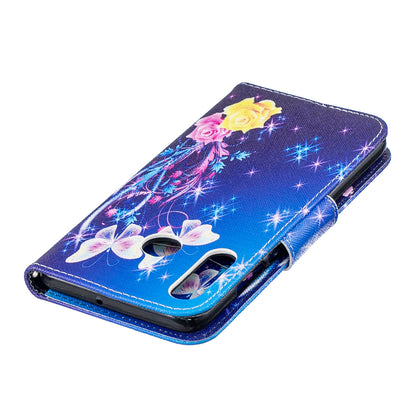 For Huawei P30 Lite Pattern Printing Leather Stand Wallet Case