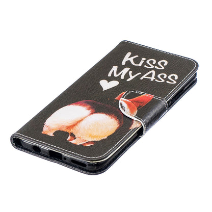For Huawei P30 Lite Pattern Printing Leather Stand Wallet Case