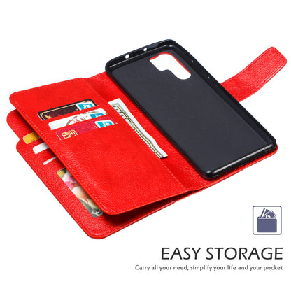 [9 Card Slots] Crazy Horse Leather Wallet Case for Huawei P30 Pro