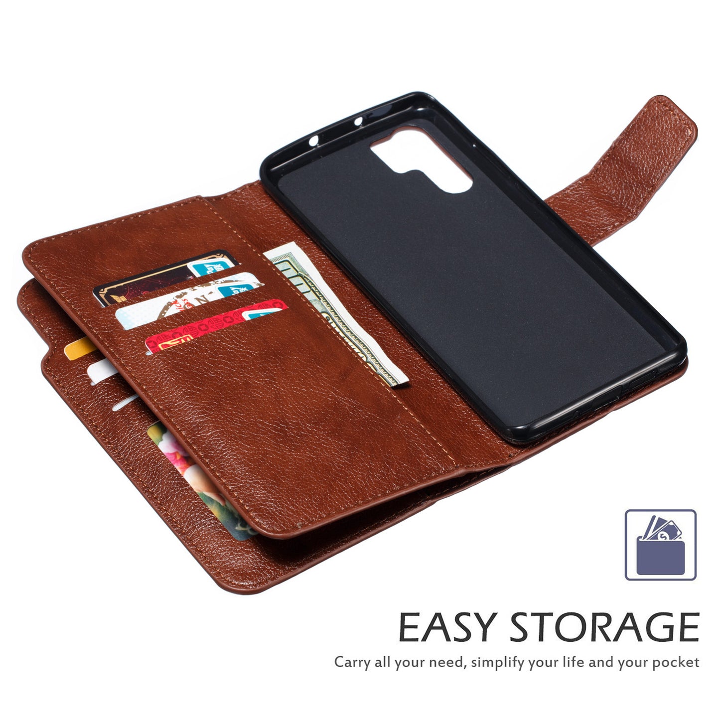 [9 Card Slots] Crazy Horse Leather Wallet Case for Huawei P30 Pro