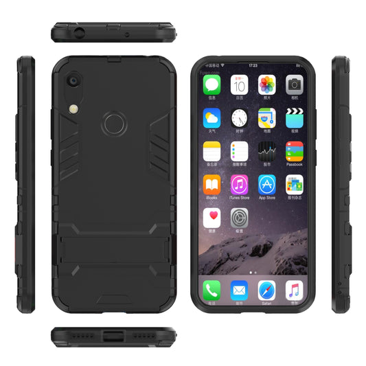 For Huawei Honor 8A / Y6 (2019, with Fingerprint Sensor) / Y6 Prime (2019) Cool Guard Kickstand PC + TPU Hybrid Phone Case