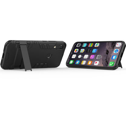 For Huawei Honor 8A / Y6 (2019, with Fingerprint Sensor) / Y6 Prime (2019) Cool Guard Kickstand PC + TPU Hybrid Phone Case