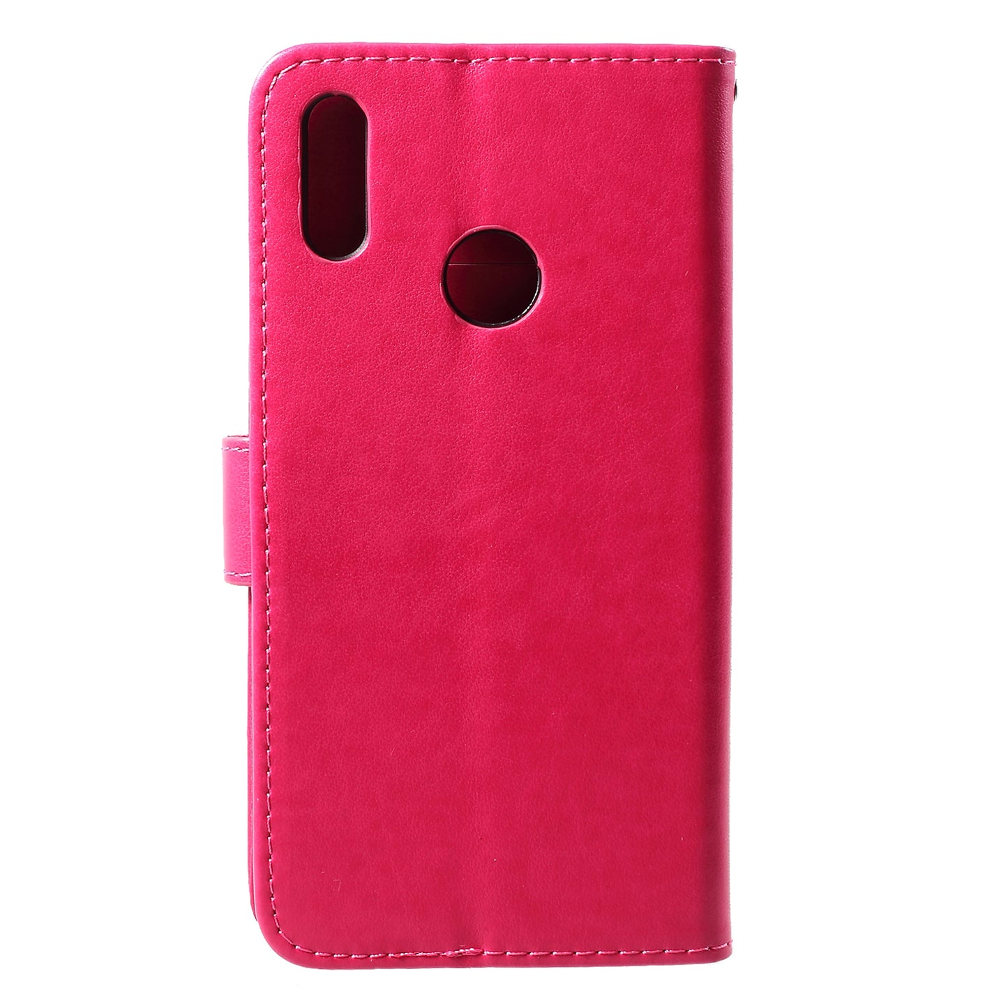 For Huawei Y7 (2019) Imprint Butterfly Flower Leather Phone Case [Wallet Stand]