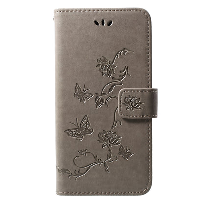 For Huawei Y7 (2019) Imprint Butterfly Flower Leather Phone Case [Wallet Stand]