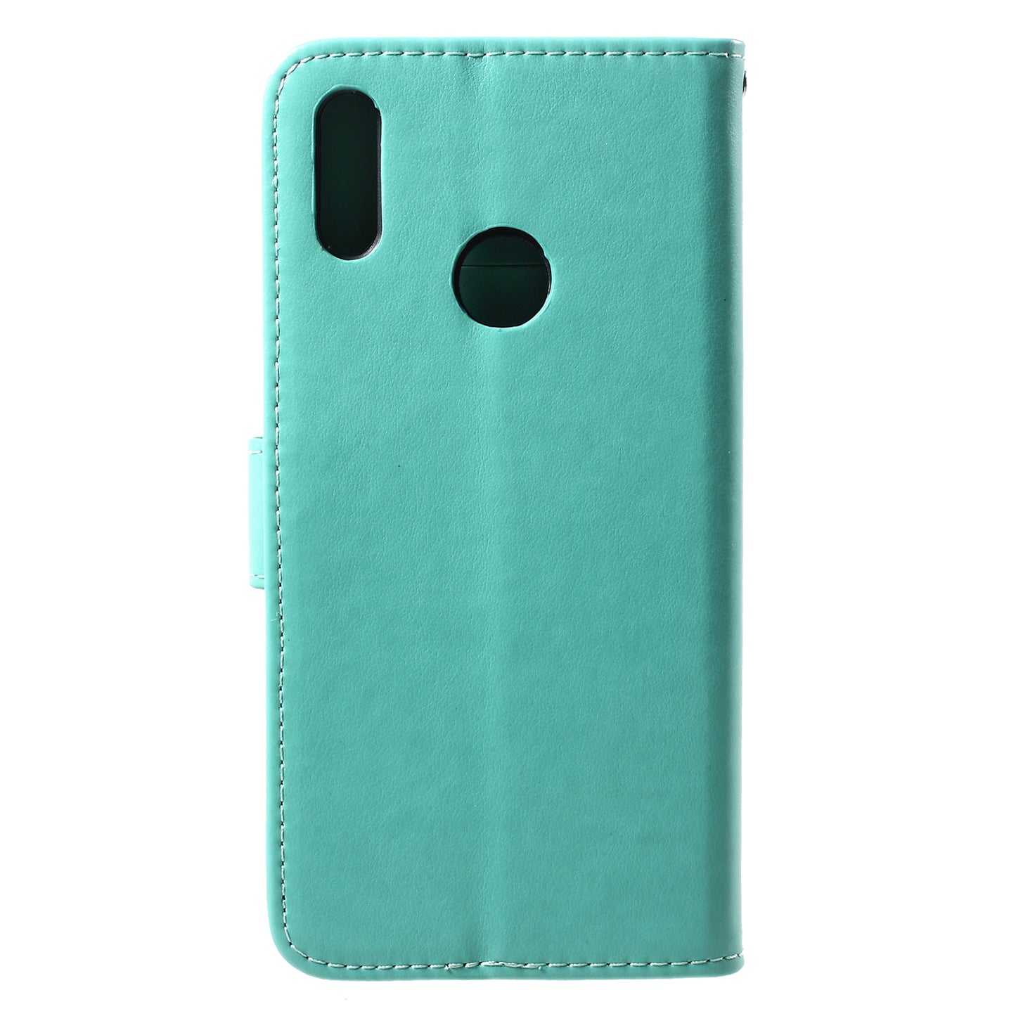 For Huawei Y7 (2019) Imprint Butterfly Flower Leather Phone Case [Wallet Stand]