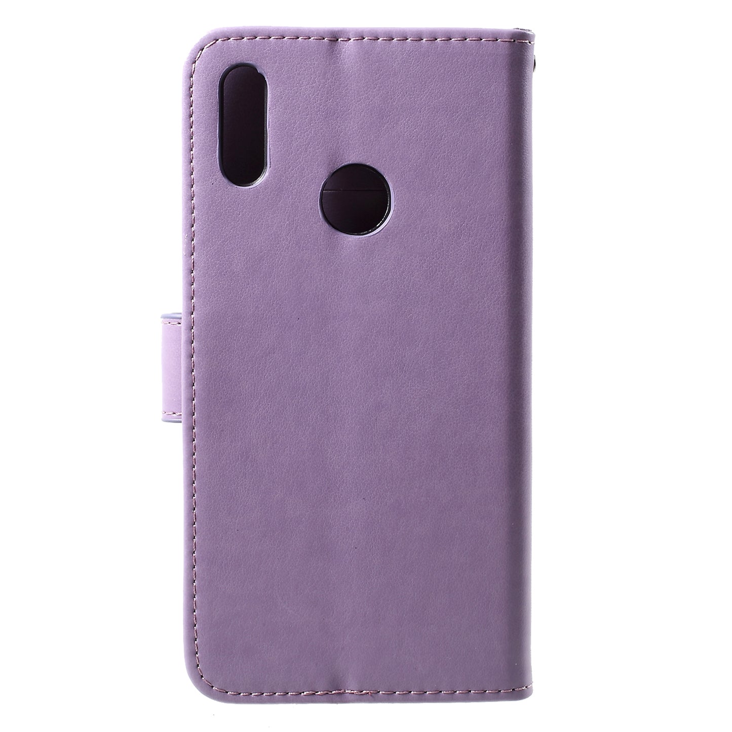 For Huawei Y7 (2019) Imprint Butterfly Flower Leather Phone Case [Wallet Stand]