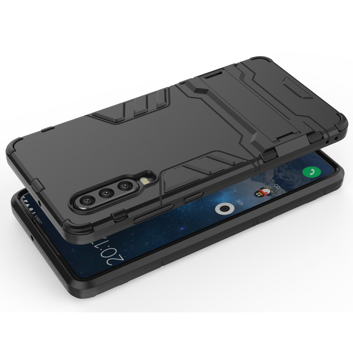 Plastic + TPU Hybrid Case with Kickstand for Huawei P30