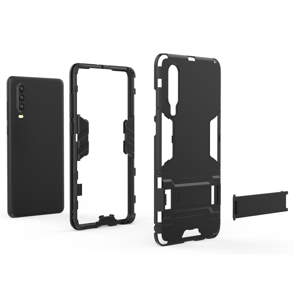 Plastic + TPU Hybrid Case with Kickstand for Huawei P30