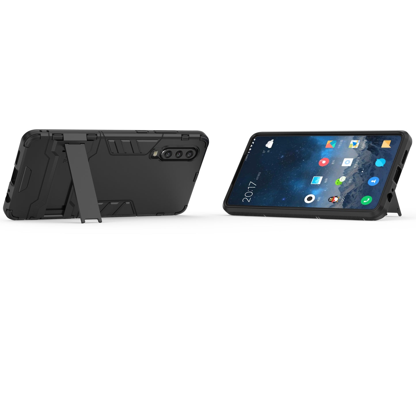 Plastic + TPU Hybrid Case with Kickstand for Huawei P30