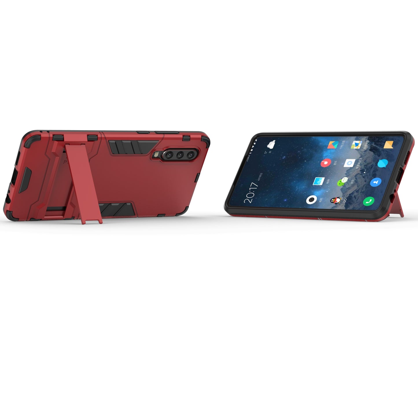 Plastic + TPU Hybrid Case with Kickstand for Huawei P30