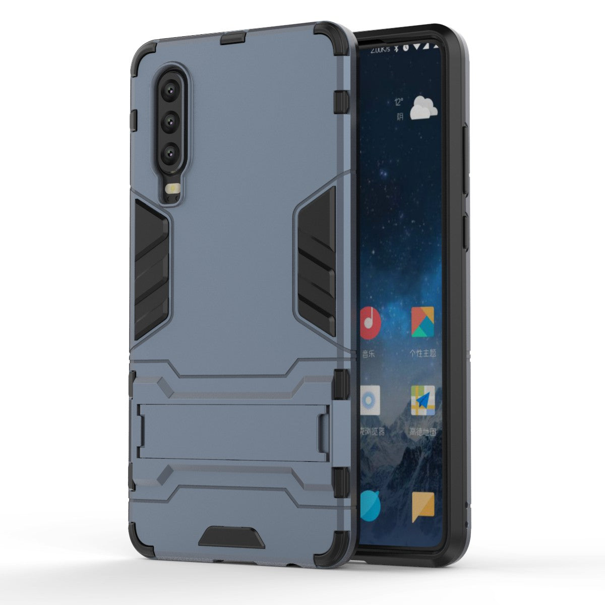 Plastic + TPU Hybrid Case with Kickstand for Huawei P30