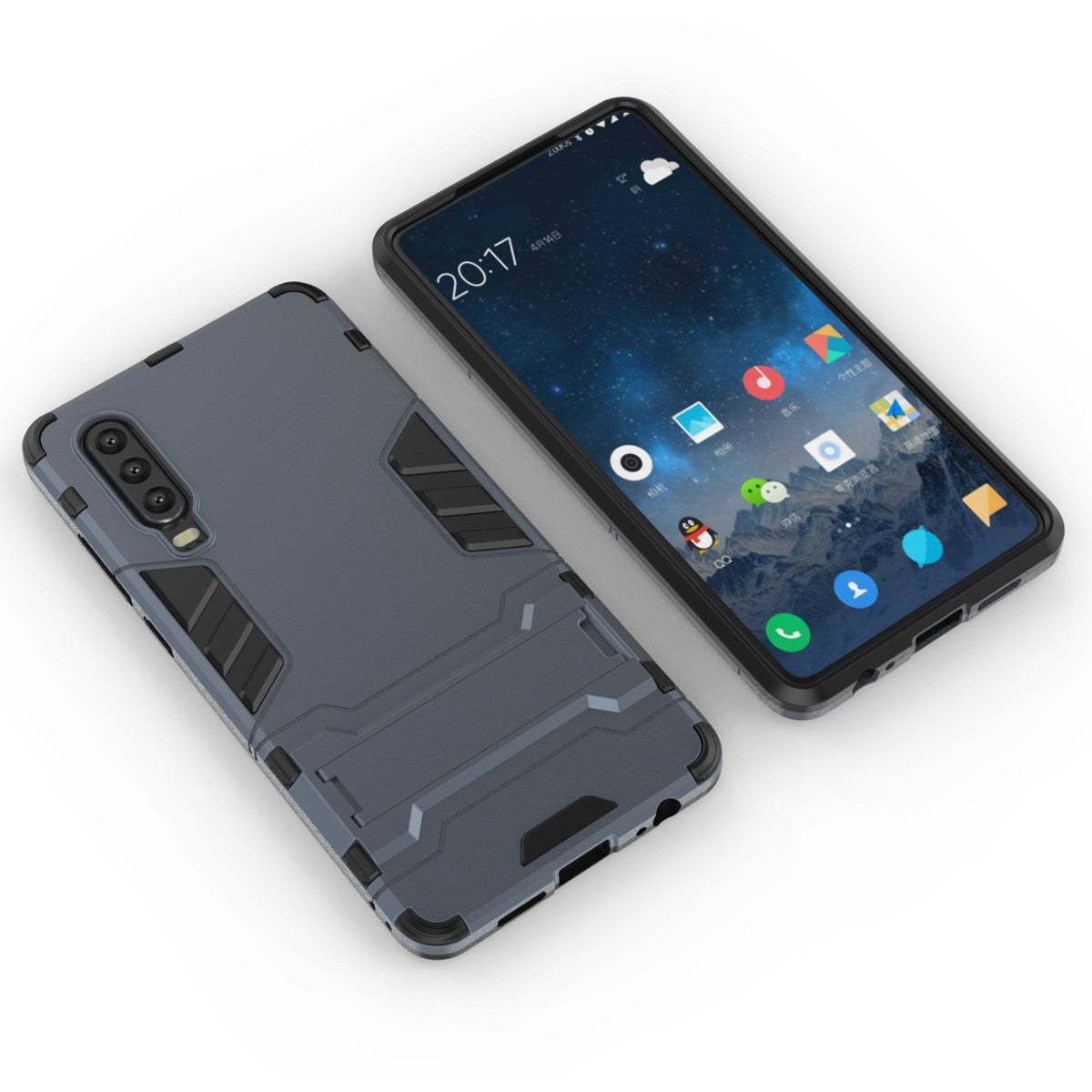 Plastic + TPU Hybrid Case with Kickstand for Huawei P30