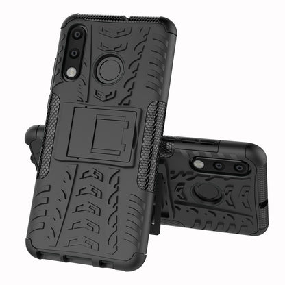 For Huawei P30 Lite Cool Tyre Kickstand PC + TPU Hybrid Protection Case Cover