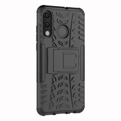 For Huawei P30 Lite Cool Tyre Kickstand PC + TPU Hybrid Protection Case Cover