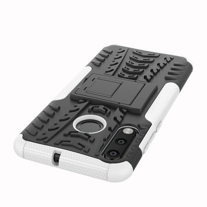 For Huawei P30 Lite Cool Tyre Kickstand PC + TPU Hybrid Protection Case Cover