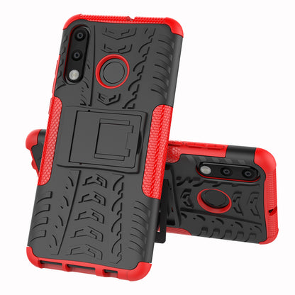 For Huawei P30 Lite Cool Tyre Kickstand PC + TPU Hybrid Protection Case Cover