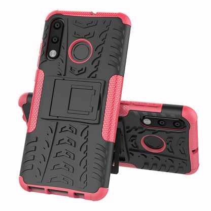 For Huawei P30 Lite Cool Tyre Kickstand PC + TPU Hybrid Protection Case Cover