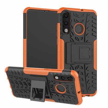 For Huawei P30 Lite Cool Tyre Kickstand PC + TPU Hybrid Protection Case Cover