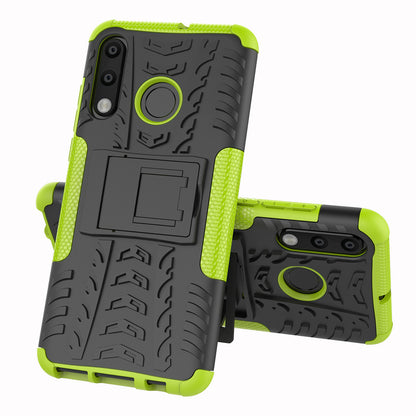 For Huawei P30 Lite Cool Tyre Kickstand PC + TPU Hybrid Protection Case Cover