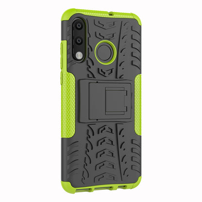 For Huawei P30 Lite Cool Tyre Kickstand PC + TPU Hybrid Protection Case Cover