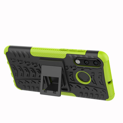 For Huawei P30 Lite Cool Tyre Kickstand PC + TPU Hybrid Protection Case Cover