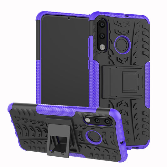 For Huawei P30 Lite Cool Tyre Kickstand PC + TPU Hybrid Protection Case Cover