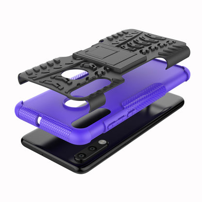 For Huawei P30 Lite Cool Tyre Kickstand PC + TPU Hybrid Protection Case Cover