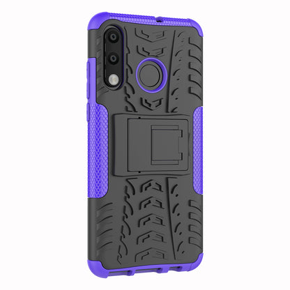 For Huawei P30 Lite Cool Tyre Kickstand PC + TPU Hybrid Protection Case Cover