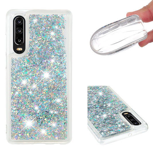 Dynamic Quicksand Shock-absorbing TPU Mobile Phone Cover Case for Huawei P30